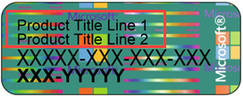 Étiquette du certificat d'authenticité de Windows, avec des informations sur l'édition et à la licence de Windows.